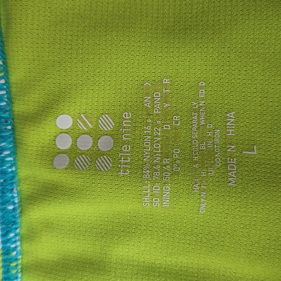 Title Nine Blue/Green Bikini Bottom, Womens Large, Great Condition - Picture 2 of 10